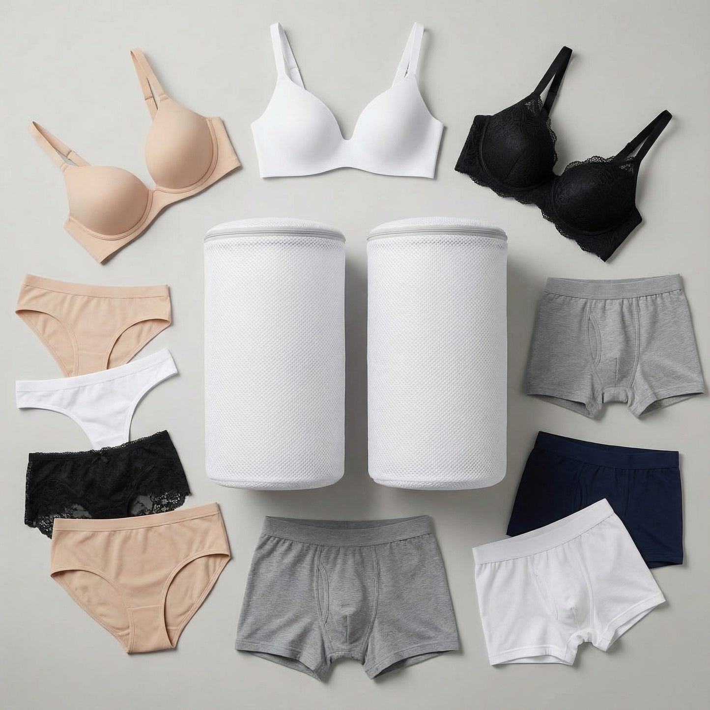 Waschbeutel 2er-Set – ideal für BHs, Dessous & Feinwäsche