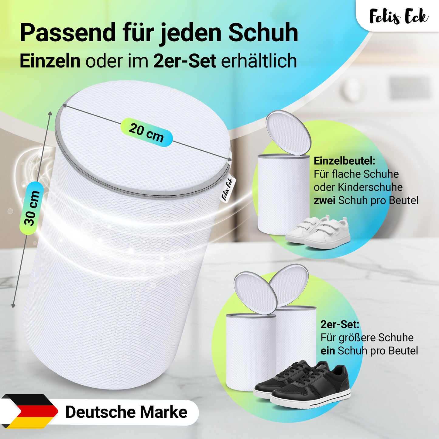 Waschbeutel 4er-Set – stabil, vielseitig & schonend