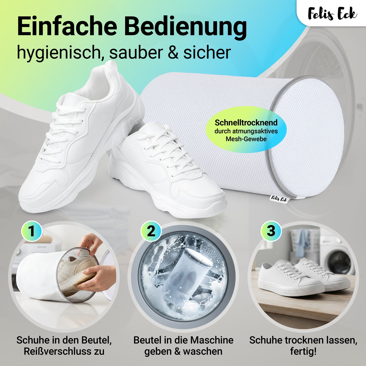 Waschbeutel 4er-Set – stabil, vielseitig & schonend