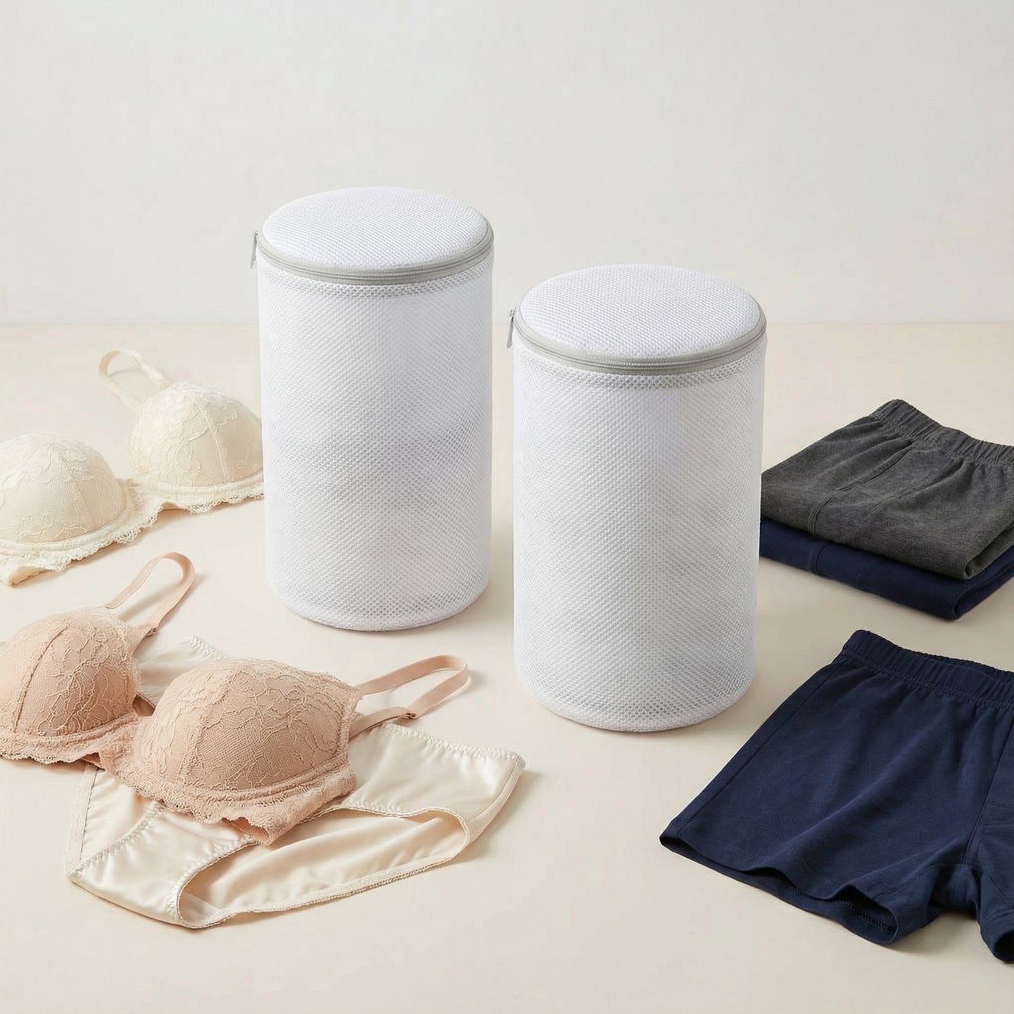 Waschbeutel 2er-Set – ideal für BHs, Dessous & Feinwäsche