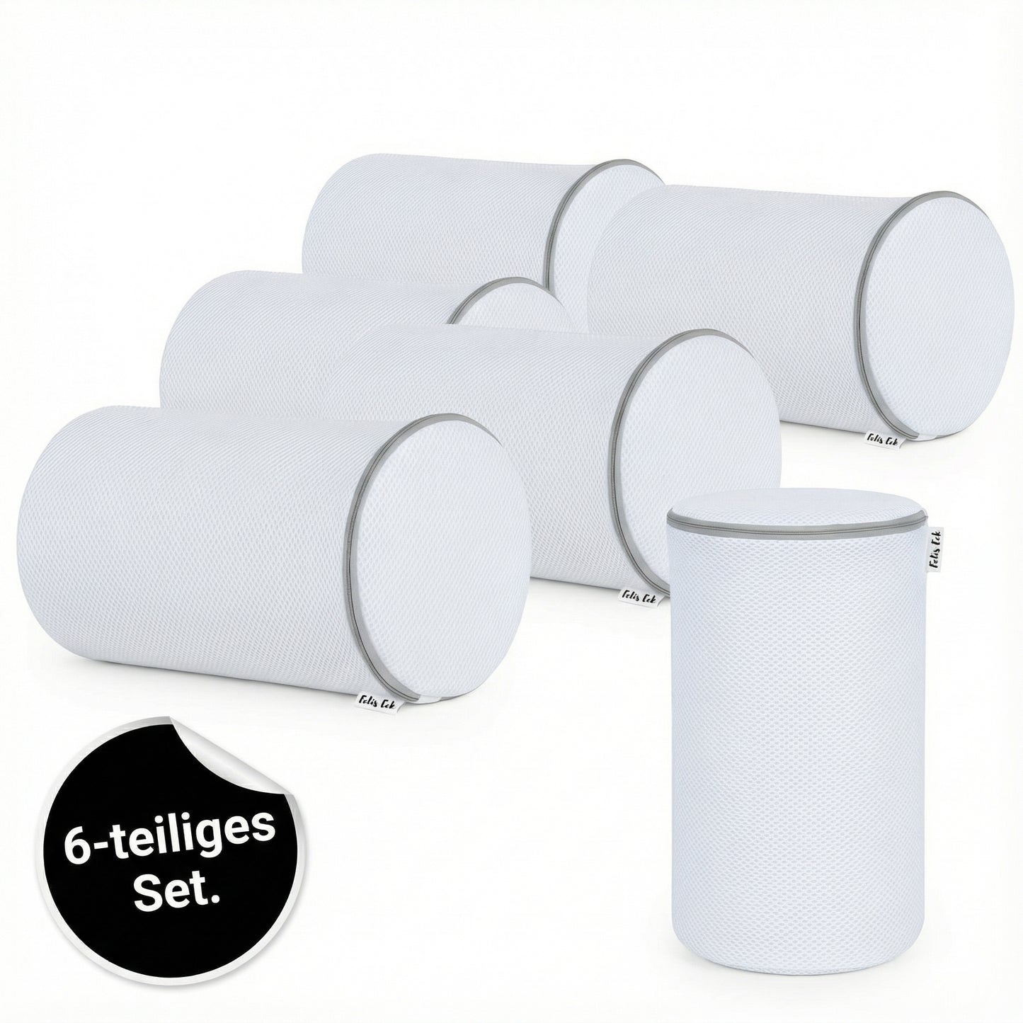 Waschbeutel 6er-Set – stabil, vielseitig & schonend